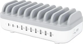 Manhattan 10-Port USB Power Delivery-Ladestation 120W weiß/grau