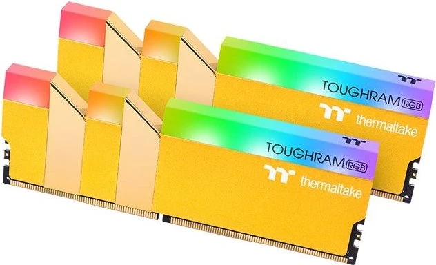 Thermaltake Toughram RGB Memory Metallic Gold UDIMM 16GB Kit, DDR4-3600, CL18-19-19-39