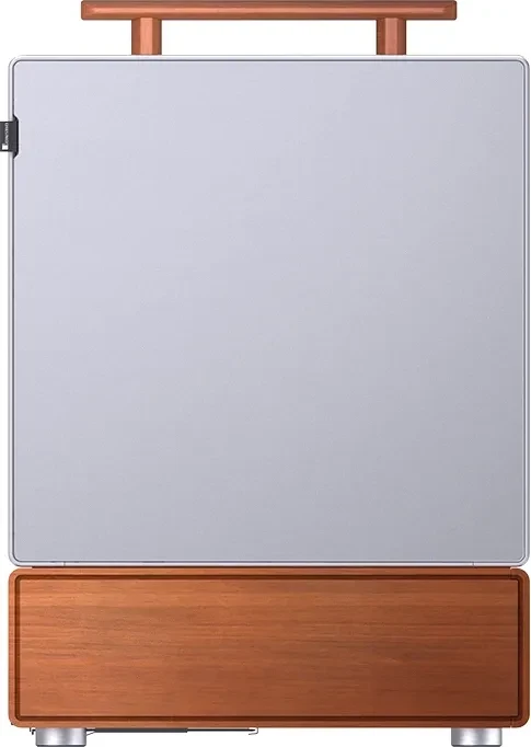 Jonsbo T7 Silver, silber/braun, Glasfenster