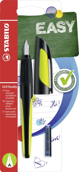 STABILO EASYbuddy schwarz/limette, rechte Hand, Anfänger, Blister