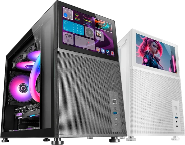 Mars Gaming MC-LCD Black, Glasfenster