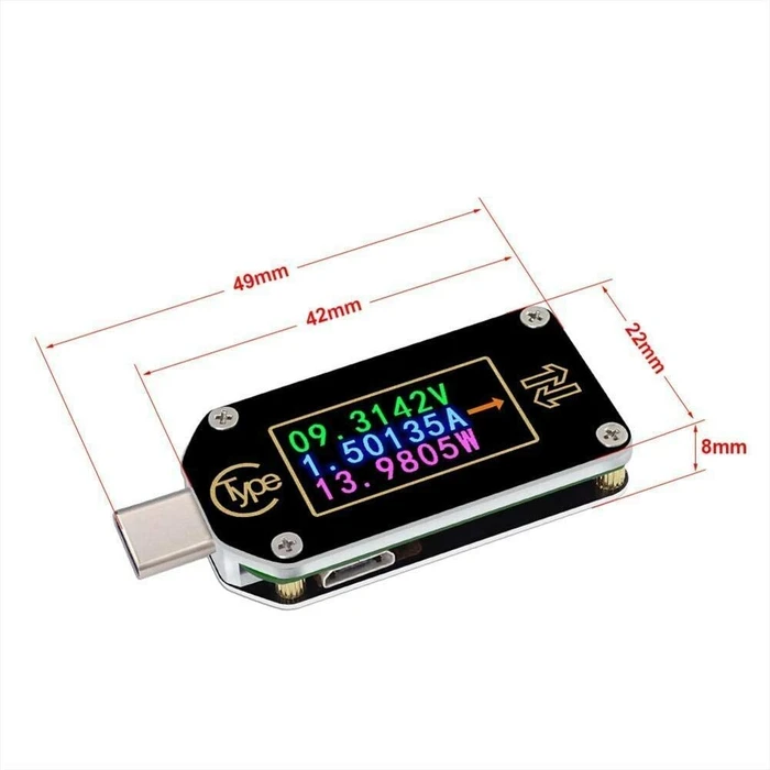 RD Tech TC66 USB-C Leistungsmonitor und Ladeprotokoll-Analysegerät, USB-C