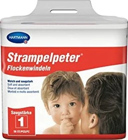 Hartmann Strampelpeter Einweg-Flockenwindel Saugstärke 1, 56 Stück