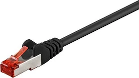 goobay Patchkabel, Cat6, S/FTP, RJ-45/RJ-45, 0.5m, schwarz