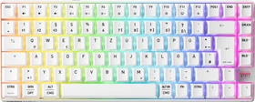 Cherry Xtrfy K33 Compact Wireless, weiß, LEDs RGB, USB/Bluetooth, DE (G8D-24030PAADE-0)