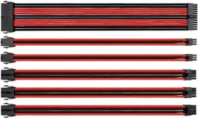 Thermaltake TtMod Sleeve Cable Verlängerung 30cm, schwarz/rot (AC-033-CN1NAN-A1)