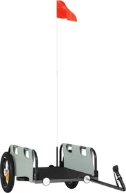 vidaXL Transport 122x53cm Fahrradanhänger grau