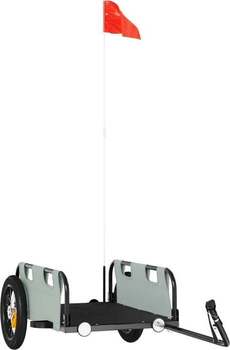 vidaXL Transport 122x53cm Fahrradanhänger grau