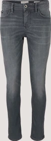 Tom Tailor Slim Piers Jeans mit Bio-Baumwolle Jeans used dark stone grey denim (Herren)