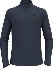 Odlo Essentials Ceramiwarm Midlayer Half Zip Laufshirt langarm india ink melange (Herren)