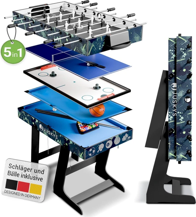 Juskys Ballzauber 5in1 Tischfußballtisch