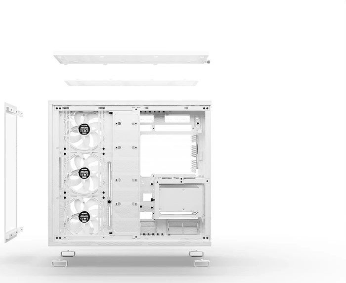 be quiet! Light Base 900 FX White, weiß, Glasfenster