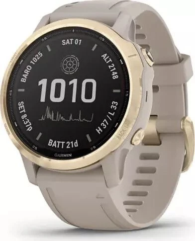 Garmin Fenix 6S Pro Solar light gold/light sand
