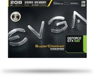 EVGA GeForce GTX 680 SC Signature, 2GB GDDR5, 2x DVI, HDMI, DP