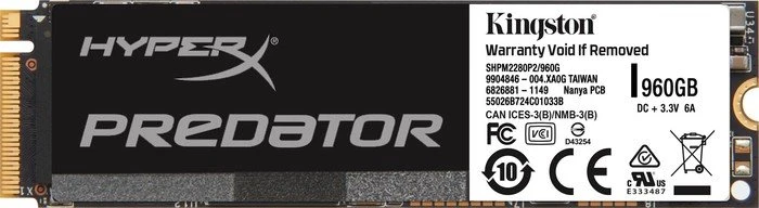 Kingston FURY Predator 960GB, M.2 2280 / M-Key / PCIe 2.0 x4