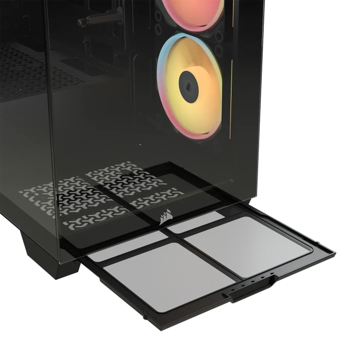 Corsair 3500X LX-R RGB iCUE LINK, schwarz, Glasfenster