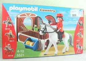 playmobil Country Andalusier mit weiß-brauner Pferdebox