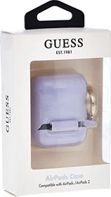 Guess Airpods 1 und 2 Hülle Vintage Script violett