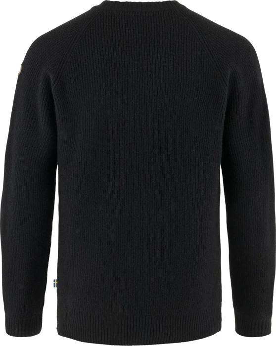 Fjällräven Övik Rib Strickpullover schwarz (Herren)