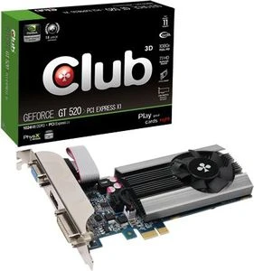 Club 3D GeForce GT 520 X1 Edition, 1GB DDR3, VGA, DVI, HDMI