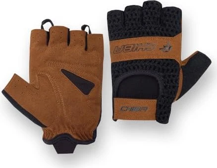 Chiba Retro Fahrradhandschuhe schwarz/braun