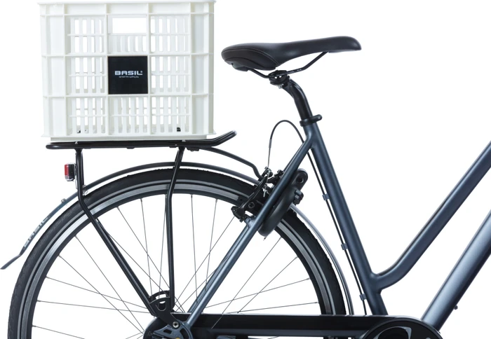 Basil Crate L Fahrradkorb bright white