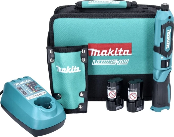 Makita TD022DSE Akku-Stabschlagbohrschrauber/Knickschlagbohrschrauber inkl. Tasche + 2 Akkus 1.5Ah + Zubehör