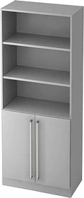 Hammerbacher Schrank 5OH V7700, Chromgriff, grau/grau, Aufbewahrungskombination