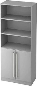 Hammerbacher Schrank 5OH V7700, Chromgriff, grau/grau, Aufbewahrungskombination