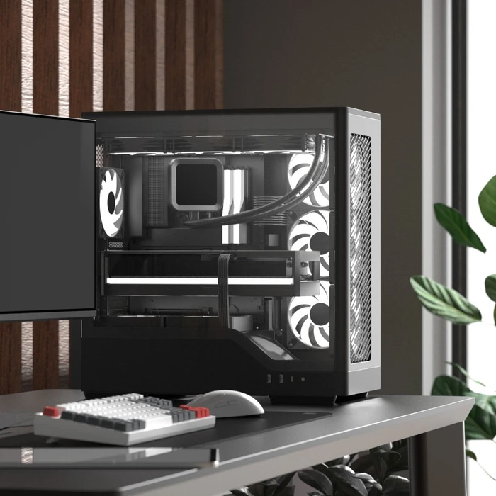 AeroCool D520A White, Glasfenster