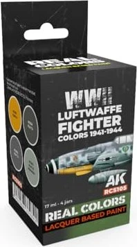 AK-Interactive 2nd Gen Real Colors Luftwaffe Fighter Colors 1941-1944 Farbset, 4-tlg.