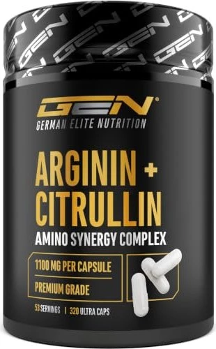 GEN Germen Elite Nutrition Arginin + Citrullin Kapseln, 320 Stück