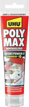 UHU Poly Max Express Montagekleber Kartusche weiß, 115g
