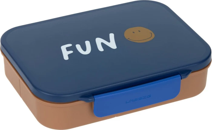 Lässig Bento Brotdose Little Gang Smiley blau