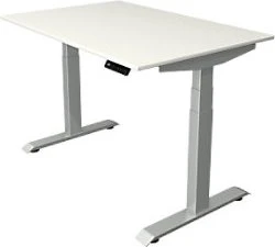 Kerkmann Move 4 elektrisch höhenverstellbarer Sitz-Steh-Schreibtisch 120x80cm weiß/silber