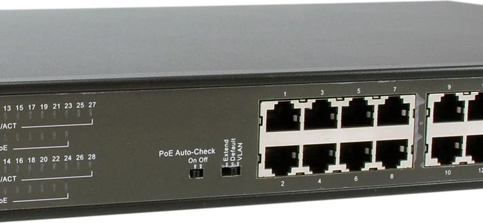 LevelOne FGP-2831 Rackmount Switch, 26x RJ-45, 2x SFP, 390W PoE+