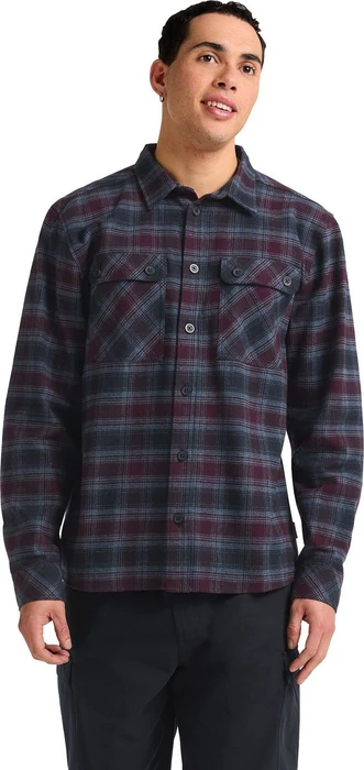 Jack Wolfskin Baja Flannel Hemd langarm check dark navy (Herren)