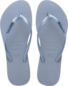 Havaianas Slim Logo Metallic ashley blue (Damen)
