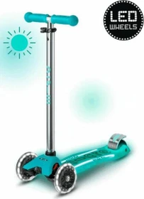 Micro Maxi Micro Deluxe Glow LED Plus Kickboard jelly green