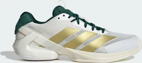 adidas Adizero Ubersonic 5 core white/gold metallic/collegiate green (Herren)