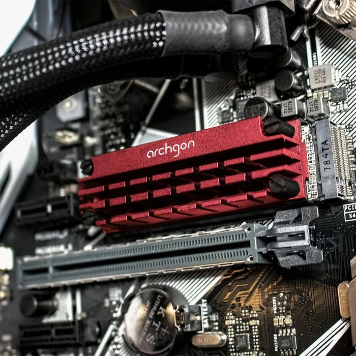 Archgon HS-1110 Kühlkörper für M.2 2280 SSD, rot