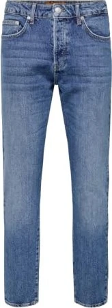 ONLY & SONS Tapered Mid Yoke Jeans medium blue denim (Herren)