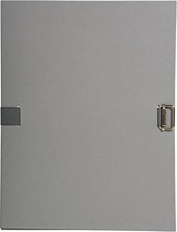 Exacompta Dokumenten Ordnungsmappe aus 2.7mm Karton mit dehnbarem Rücken, A4, grau