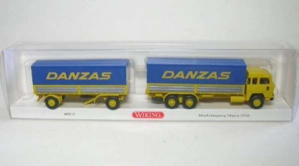 Wiking Pritschenhängerzug (Magirus 235 D) Danzas