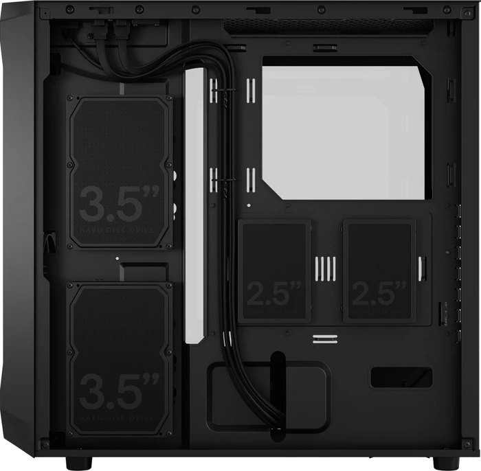 Fractal Design Focus 2, schwarz, Glasfenster