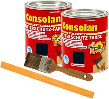 Consolan Wetterschutz-Farbe Außen Holzschutzmittel, 750ml