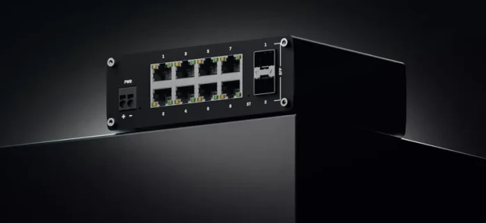 Teltonika TSW Industrial Railmount Gigabit Managed Switch, 8x RJ-45, 2x SFP