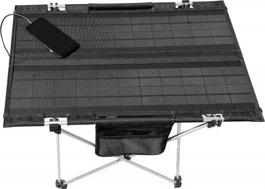 Technaxx TX-251 Faltbarer 20 Watt Solar Campingtisch schwarz