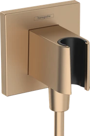 Hansgrohe FixFit E Wandanschluss mit Brausehalter brushed bronze