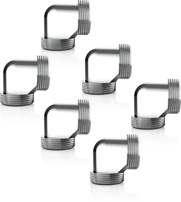 Raijintek Pelias D140906 L-Verbinder 90° 14mm, silber, 6er-Pack